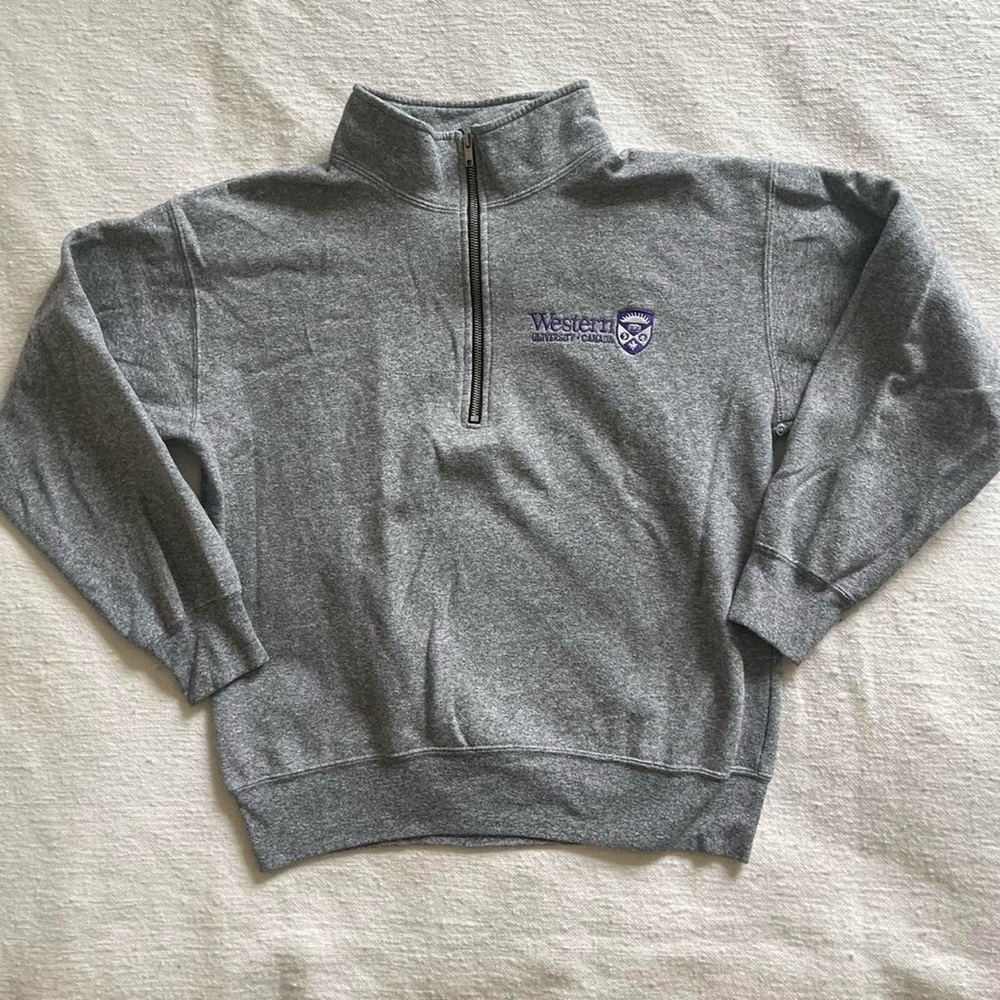 Western University Logo Quarter Zip 💜